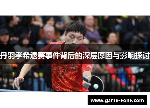 丹羽孝希退赛事件背后的深层原因与影响探讨